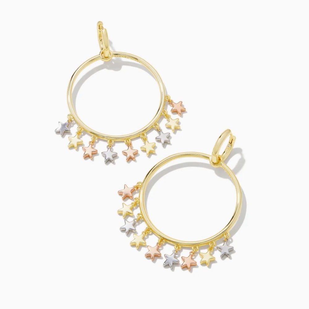 Kendra Scott Sloane Star Convertible Open Frame Earrings in Mixed Metal